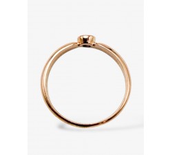 Bague "ÉMOTION" Saphir Violet Or Rose 750 - 18 carats