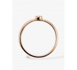 Bague "Emotion" Saphir Vert Or Rose 750 - 18 carats