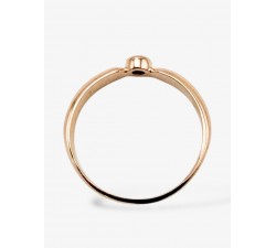 Bague "Emotion" Saphir Marron Or Rose 750 - 18 carats