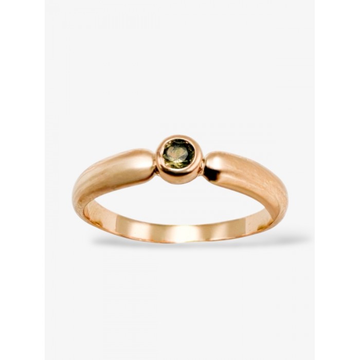 Bague "Emotion" Saphir Marron Or Rose 750 - 18 carats