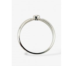 Bague "Emotion" Saphir Bleu clair Or Blanc 750 - 18 carats