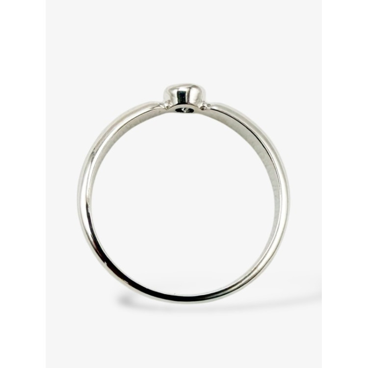 Bague "Emotion" Saphir Bleu clair Or Blanc 750 - 18 carats