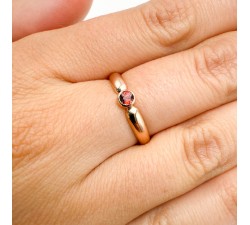 Bague "ÉMOTION" Saphir Orange Or rose 750 - 18 carats