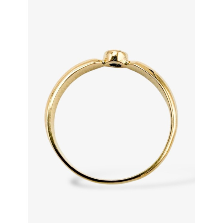Bague "Emotion" Saphir Marron Or Jaune 750 - 18 carats