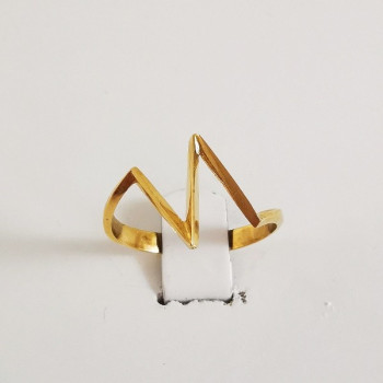 Bague "géométrie libre" Or jaune 750 - 18 carats