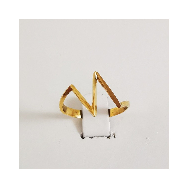 Bague "géométrie libre" Or jaune 750 - 18 carats