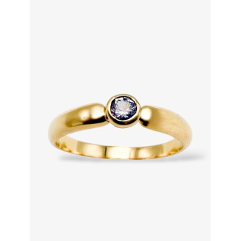 Bague "ÉMOTION" Saphir Violet Or Jaune 750 - 18 carats