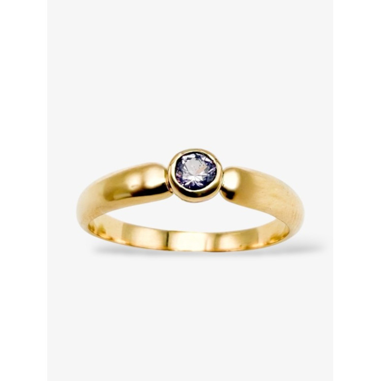Bague "ÉMOTION" Saphir Violet Or Jaune 750 - 18 carats