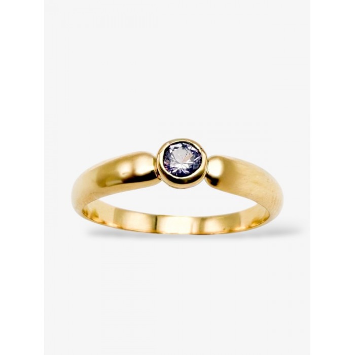 Bague "ÉMOTION" Saphir Violet Or Jaune 750 - 18 carats