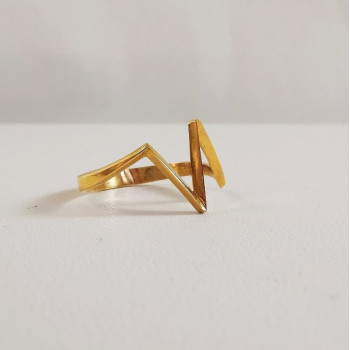 Bague "géométrie libre" Or jaune 750 - 18 carats
