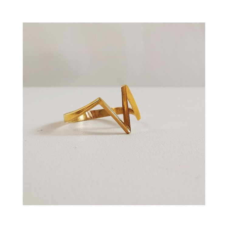 Bague "géométrie libre" Or jaune 750 - 18 carats