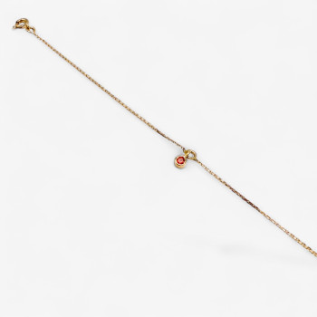 Bracelet "ÉMOTION" Saphir Orange Or Jaune 750 - 18 carats