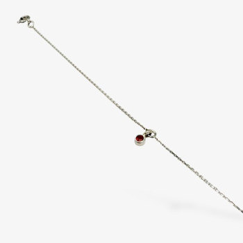 Bracelet "ÉMOTION" Saphir Orange Or Blanc 750 - 18 carats