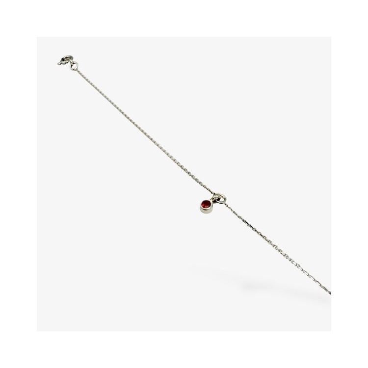 Bracelet "ÉMOTION" Saphir Orange Or Blanc 750 - 18 carats