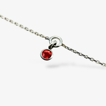 Bracelet "ÉMOTION" Saphir Orange Or Blanc 750 - 18 carats