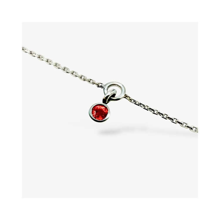 Bracelet "ÉMOTION" Saphir Orange Or Blanc 750 - 18 carats
