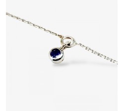 Bracelet "ÉMOTION" Saphir Violet Or Blanc 750 - 18 carats