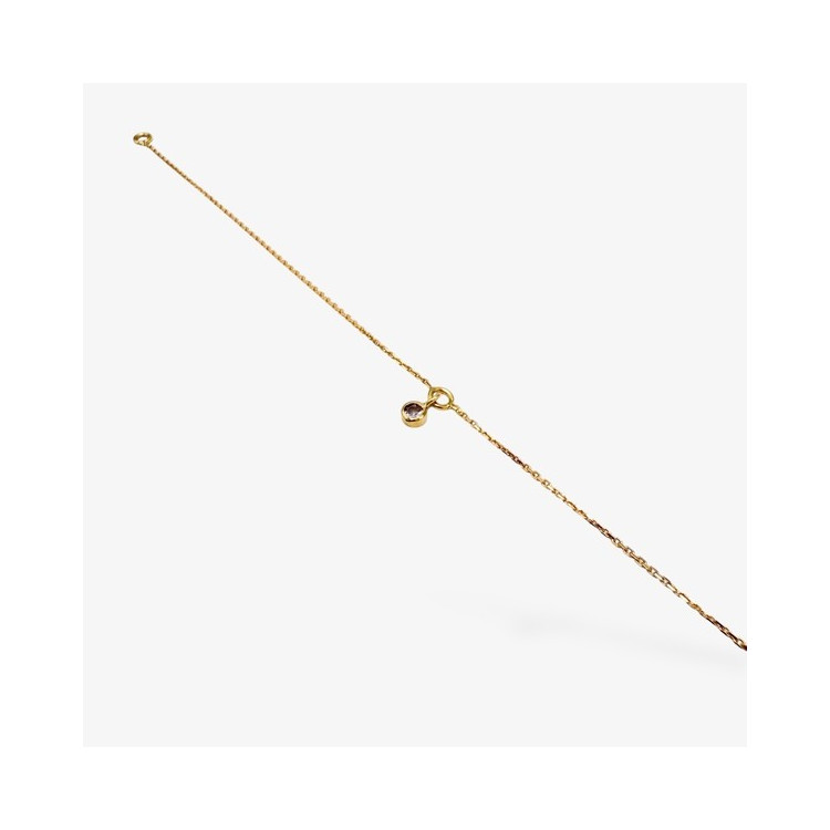 Bracelet "ÉMOTION" Saphir Violet Or Jaune 750 - 18 carats