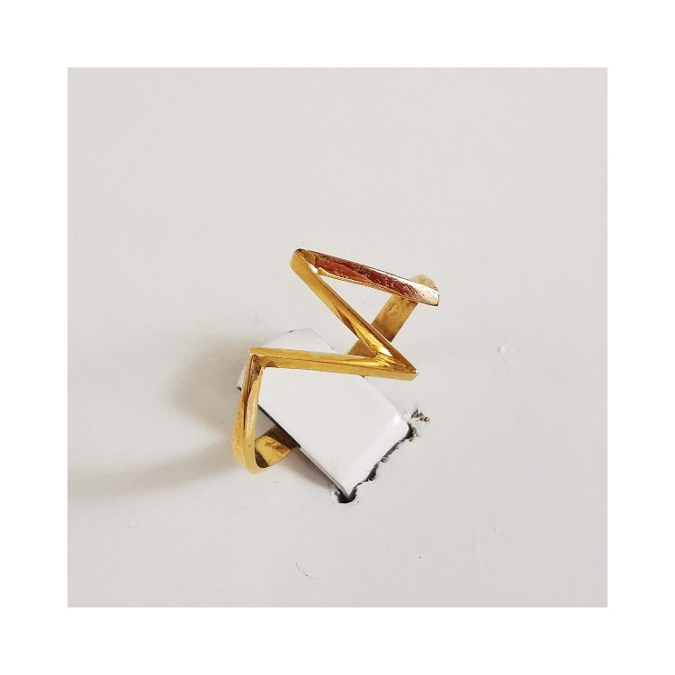 Bague "géométrie libre" Or jaune 750 - 18 carats