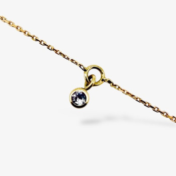 Bracelet "ÉMOTION" Saphir Violet Or Jaune 750 - 18 carats