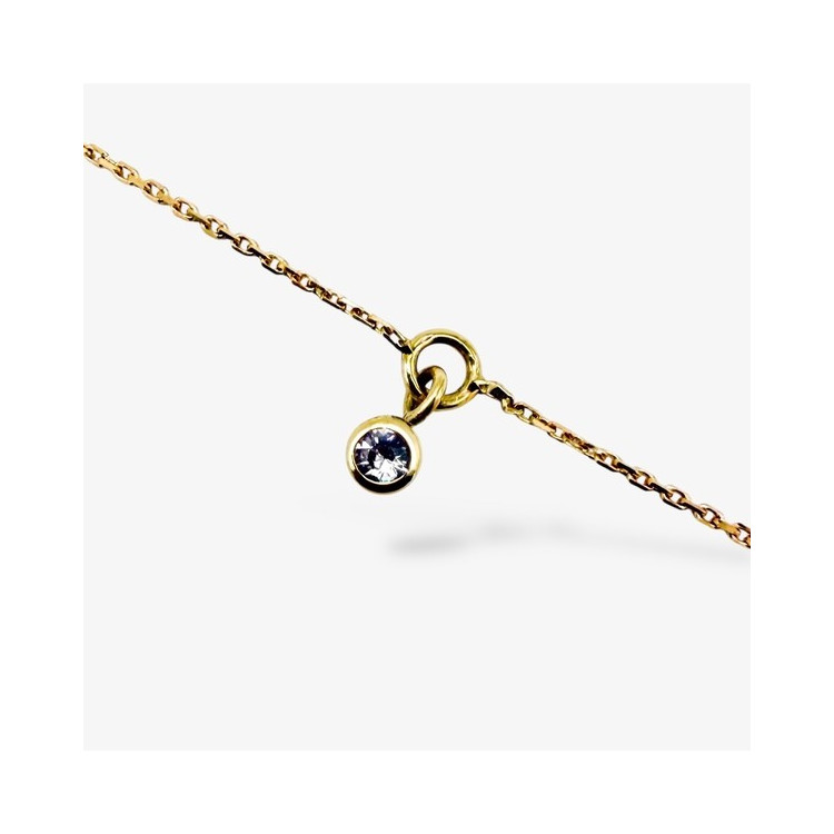 Bracelet "ÉMOTION" Saphir Violet Or Jaune 750 - 18 carats
