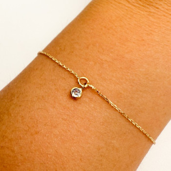 Bracelet Maille Corde En Plaqué Or 18 Carats - Bijouxia - Neuf Avec étiquettes