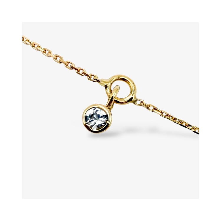 Bracelet "ÉMOTION" Saphir Bleu Or Jaune 750 - 18 carats