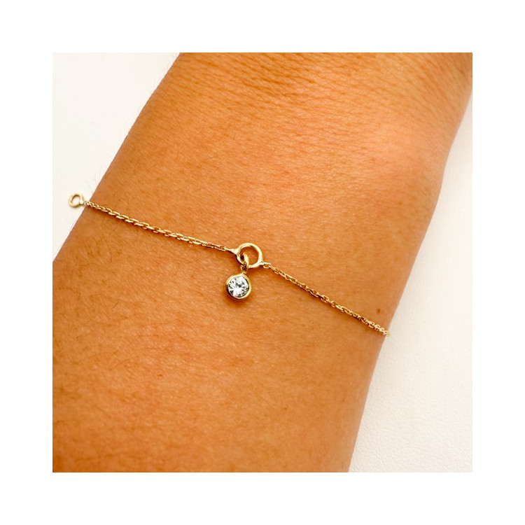 Bracelet "ÉMOTION" Saphir Bleu Or Jaune 750 - 18 carats