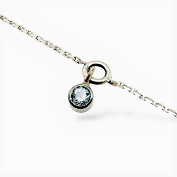 Bracelet "ÉMOTION" Saphir Bleu Or Blanc 750 - 18 carats