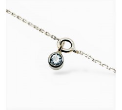 Bracelet "ÉMOTION" Saphir Bleu Or Blanc 750 - 18 carats