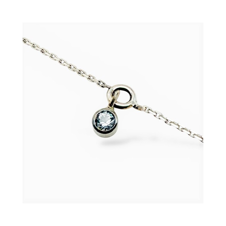 Bracelet "ÉMOTION" Saphir Bleu Or Blanc 750 - 18 carats
