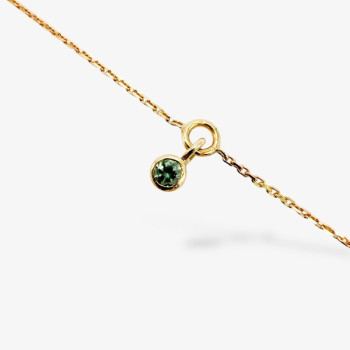 Bracelet "ÉMOTION" Saphir Vert Or Jaune 750 - 18 carats