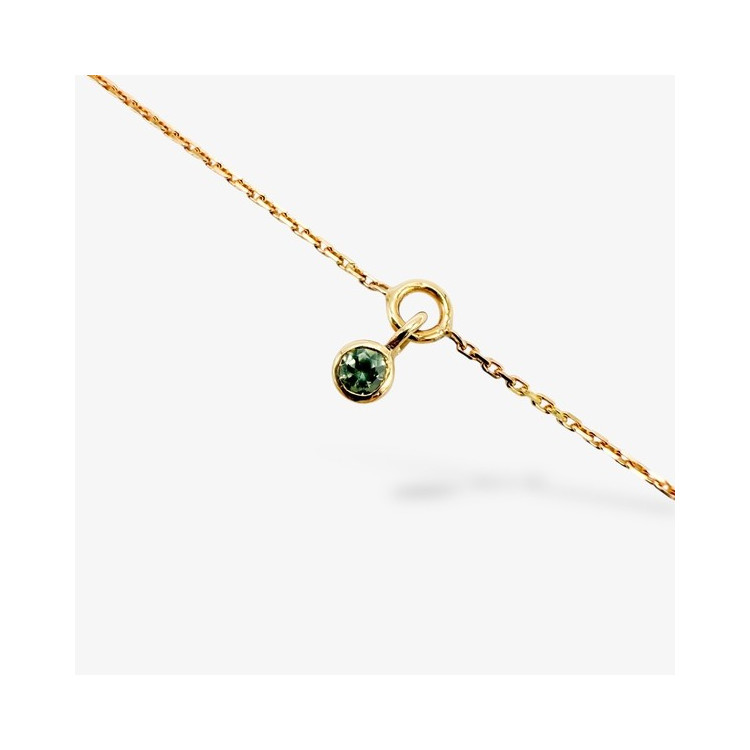 Bracelet "ÉMOTION" Saphir Vert Or Jaune 750 - 18 carats