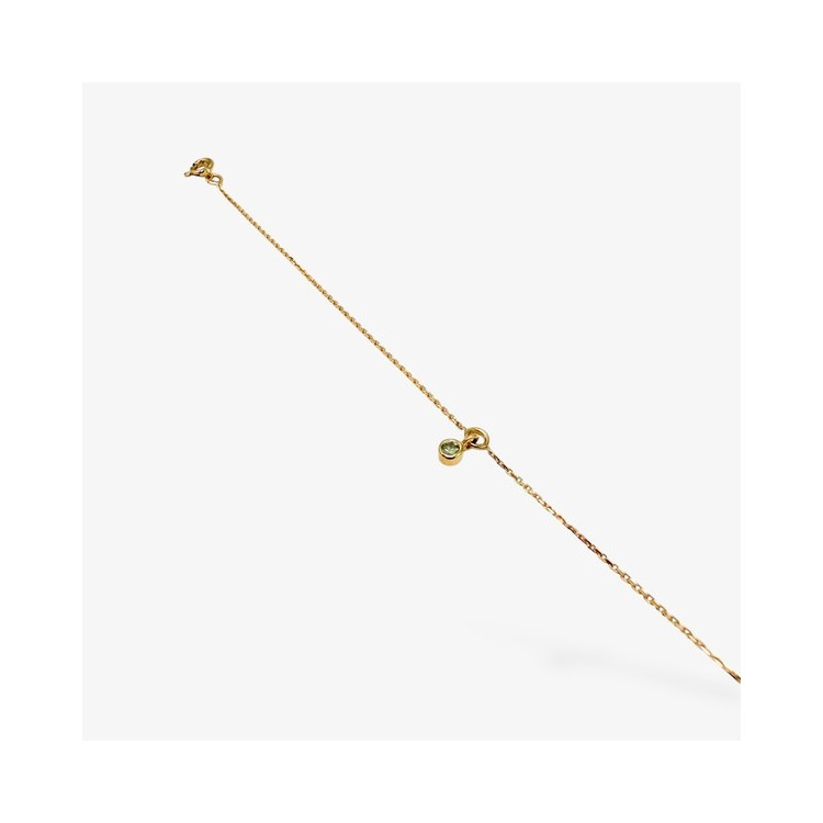 Bracelet "ÉMOTION" Saphir Vert Or Jaune 750 - 18 carats