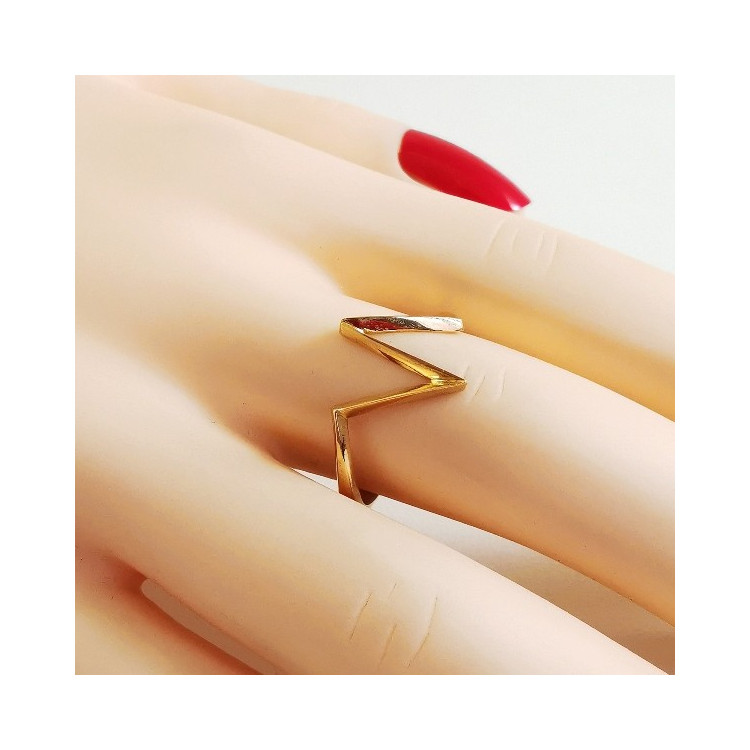 Bague "géométrie libre" Or jaune 750 - 18 carats