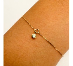 Bracelet "ÉMOTION" Saphir Vert Or Jaune 750 - 18 carats