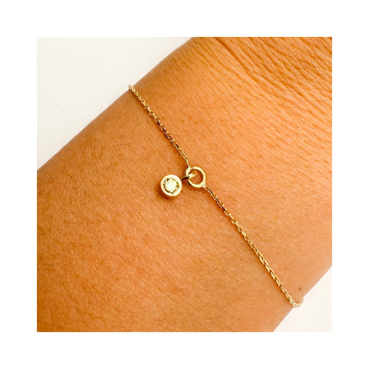 Bracelet "ÉMOTION" Saphir Jaune Or Jaune 750 - 18 carats