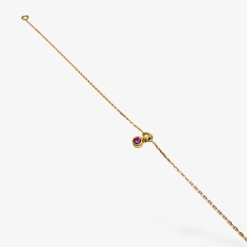 Bracelet "ÉMOTION" Saphir Rose Or Jaune 750 - 18 carats