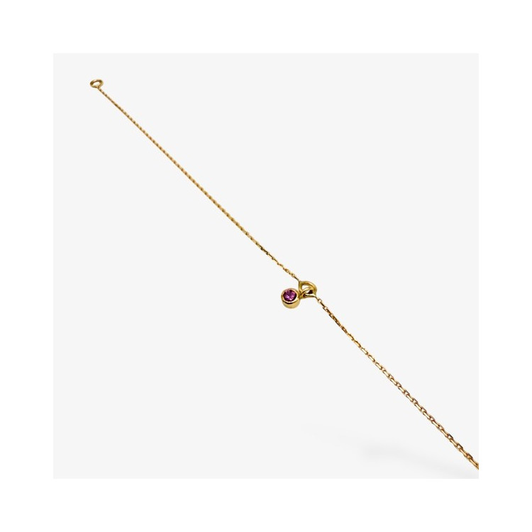 Bracelet "ÉMOTION" Saphir Rose Or Jaune 750 - 18 carats