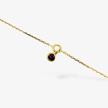 Bracelet "ÉMOTION" Saphir Rose Or Jaune 750 - 18 carats