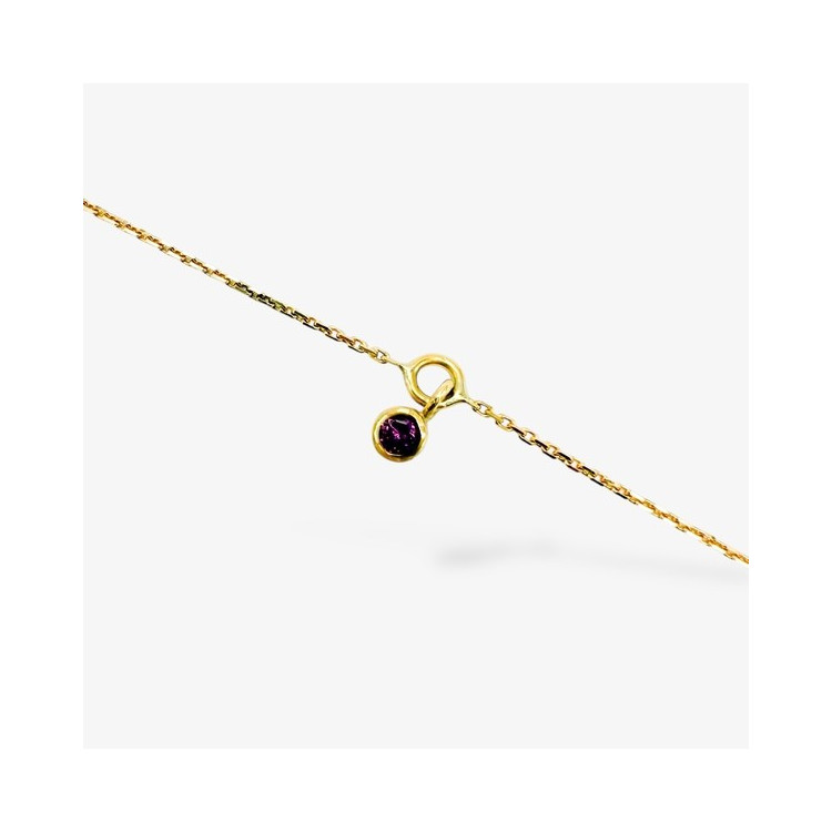 Bracelet "ÉMOTION" Saphir Rose Or Jaune 750 - 18 carats