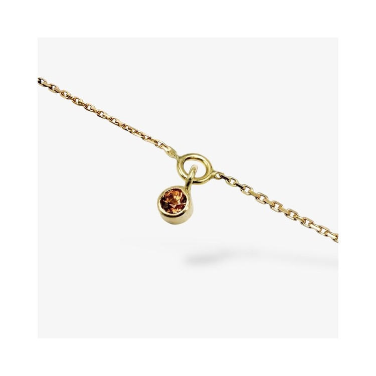 Bracelet "ÉMOTION" Saphir Marron Or Jaune 750 - 18 carats