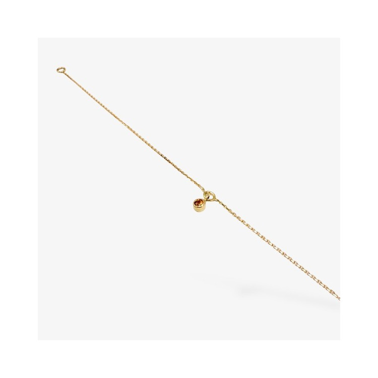 Bracelet "ÉMOTION" Saphir Marron Or Jaune 750 - 18 carats