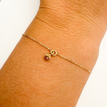 Bracelet "ÉMOTION" Saphir Marron Or Jaune 750 - 18 carats