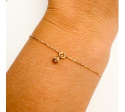 Bracelet "ÉMOTION" Saphir Marron Or Jaune 750 - 18 carats