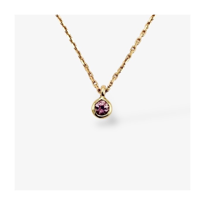 Collier "Emotion" Saphir Rose Or Jaune 750 - 18 carats