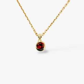 Collier "ÉMOTION" Saphir Orange Or Jaune 750 - 18 carats