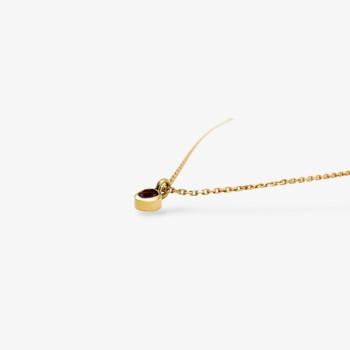 Collier "ÉMOTION" Saphir Orange Or Jaune 750 - 18 carats
