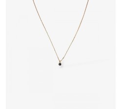 Collier "Emotion" Saphir Bleu Clair Or Jaune 750 - 18 carats