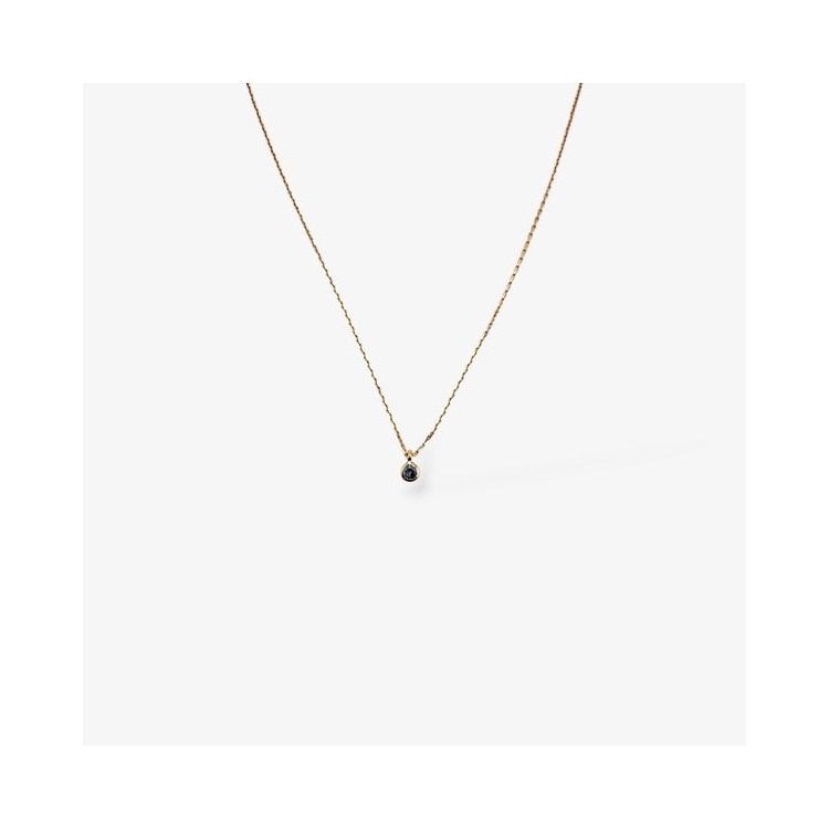 Collier "Emotion" Saphir Bleu Clair Or Jaune 750 - 18 carats